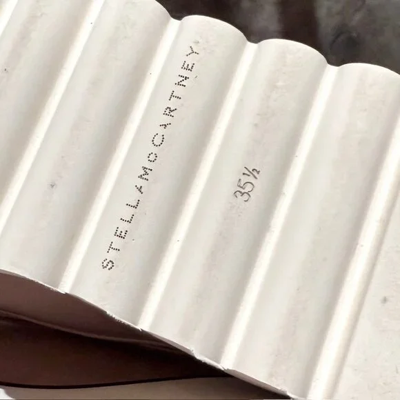 Stella McCartney Pink Patent Faux Leather Monk Strap Platform Shoes - Picture 8 of 11